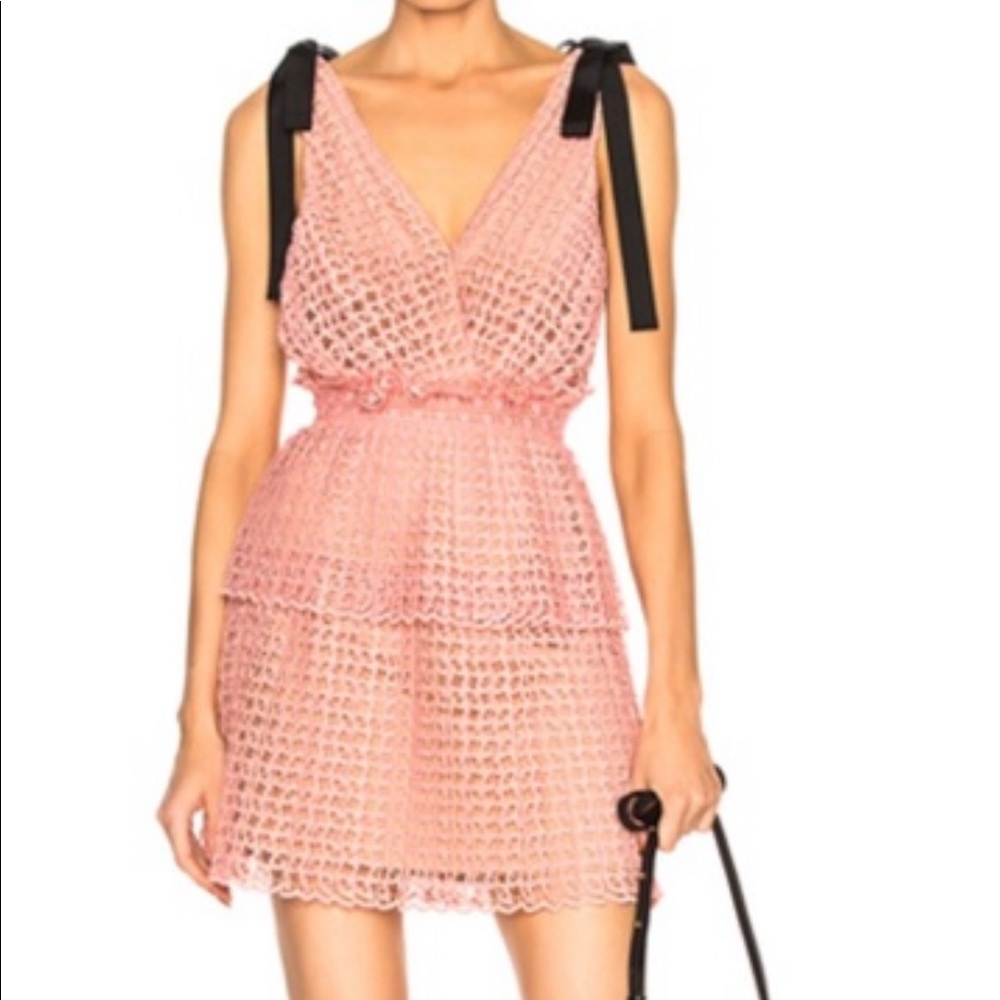 Self Portrait cut work mini dress